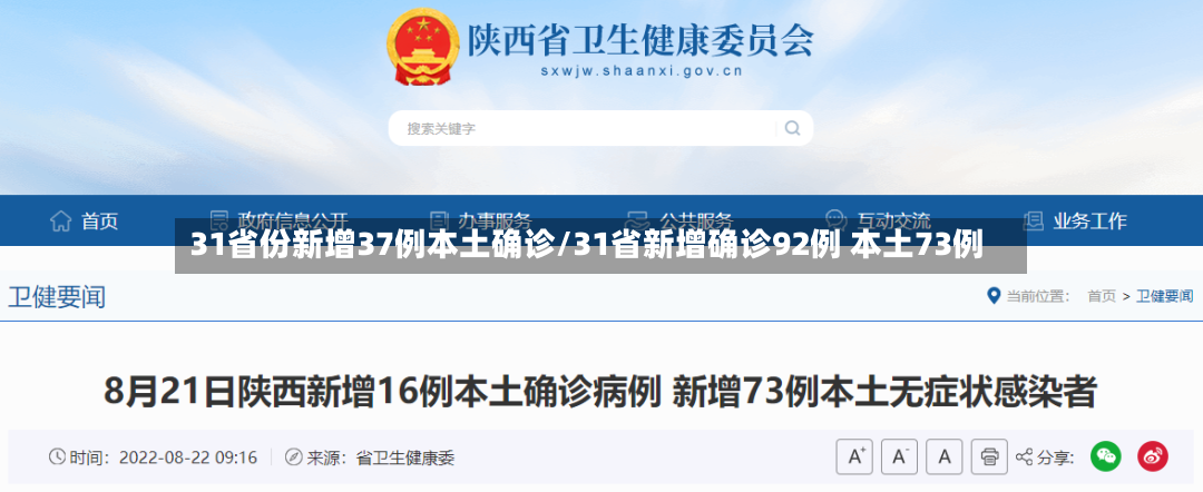 31省份新增37例本土确诊/31省新增确诊92例 本土73例-第2张图片