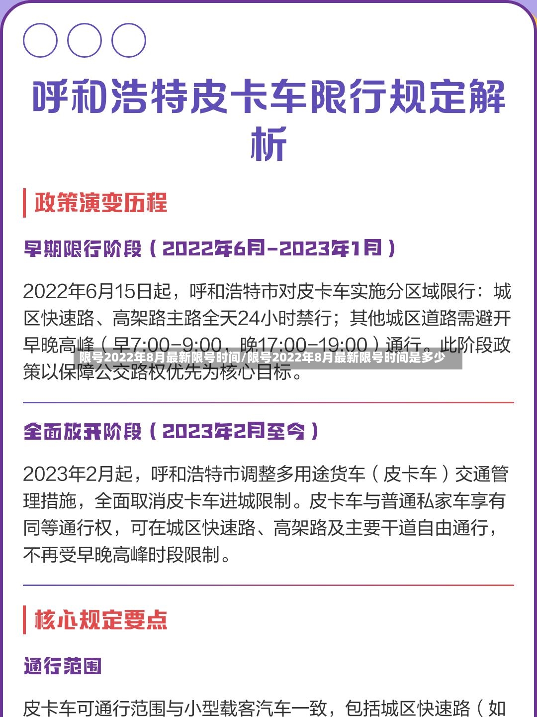 限号2022年8月最新限号时间/限号2022年8月最新限号时间是多少-第3张图片