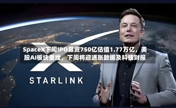 SpaceX下周IPO募资750亿估值1.77万亿，美股AI板块重挫	，下周将迎通胀数据及科技财报-第2张图片