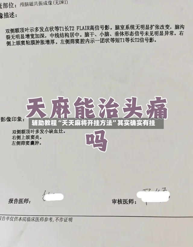 辅助教程“天天麻将开挂方法	”其实确实有挂-第2张图片