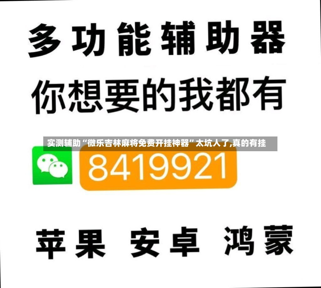 实测辅助“微乐吉林麻将免费开挂神器”太坑人了,真的有挂