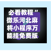 必看教程“微乐河北麻将小程序万能挂免费版”开挂辅助脚本+详细开挂安装教程-第2张图片