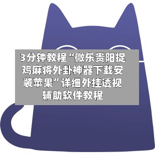 3分钟教程“微乐贵阳捉鸡麻将外卦神器下载安装苹果	”详细外挂透视辅助软件教程-第2张图片