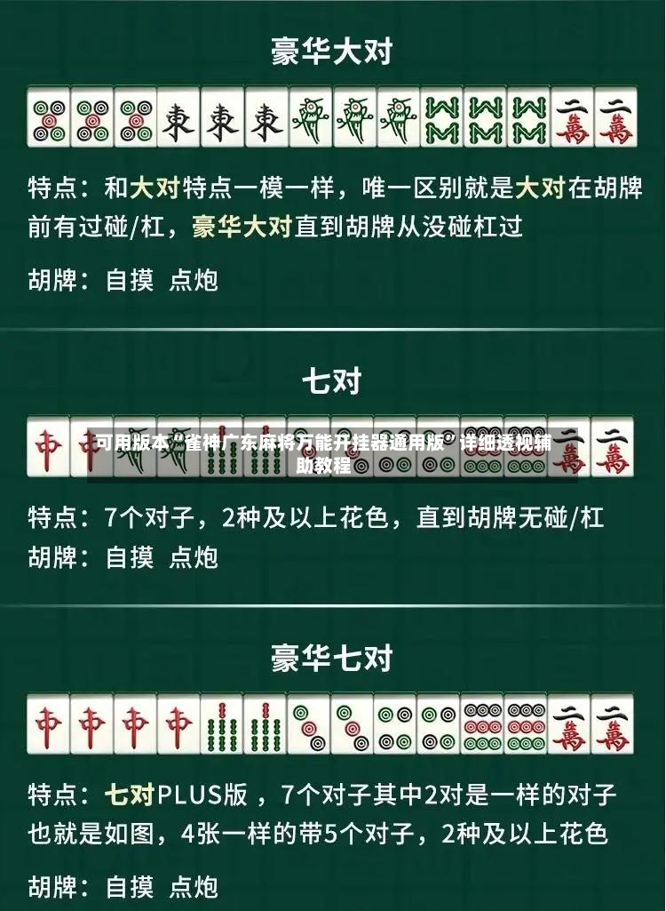 可用版本“雀神广东麻将万能开挂器通用版”详细透视辅助教程-第2张图片