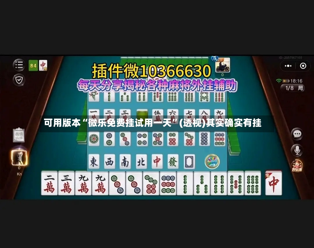 可用版本“微乐免费挂试用一天”(透视)其实确实有挂