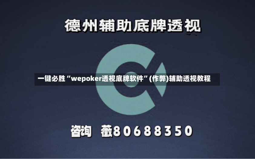 一键必胜“wepoker透视底牌软件”(作弊)辅助透视教程-第2张图片