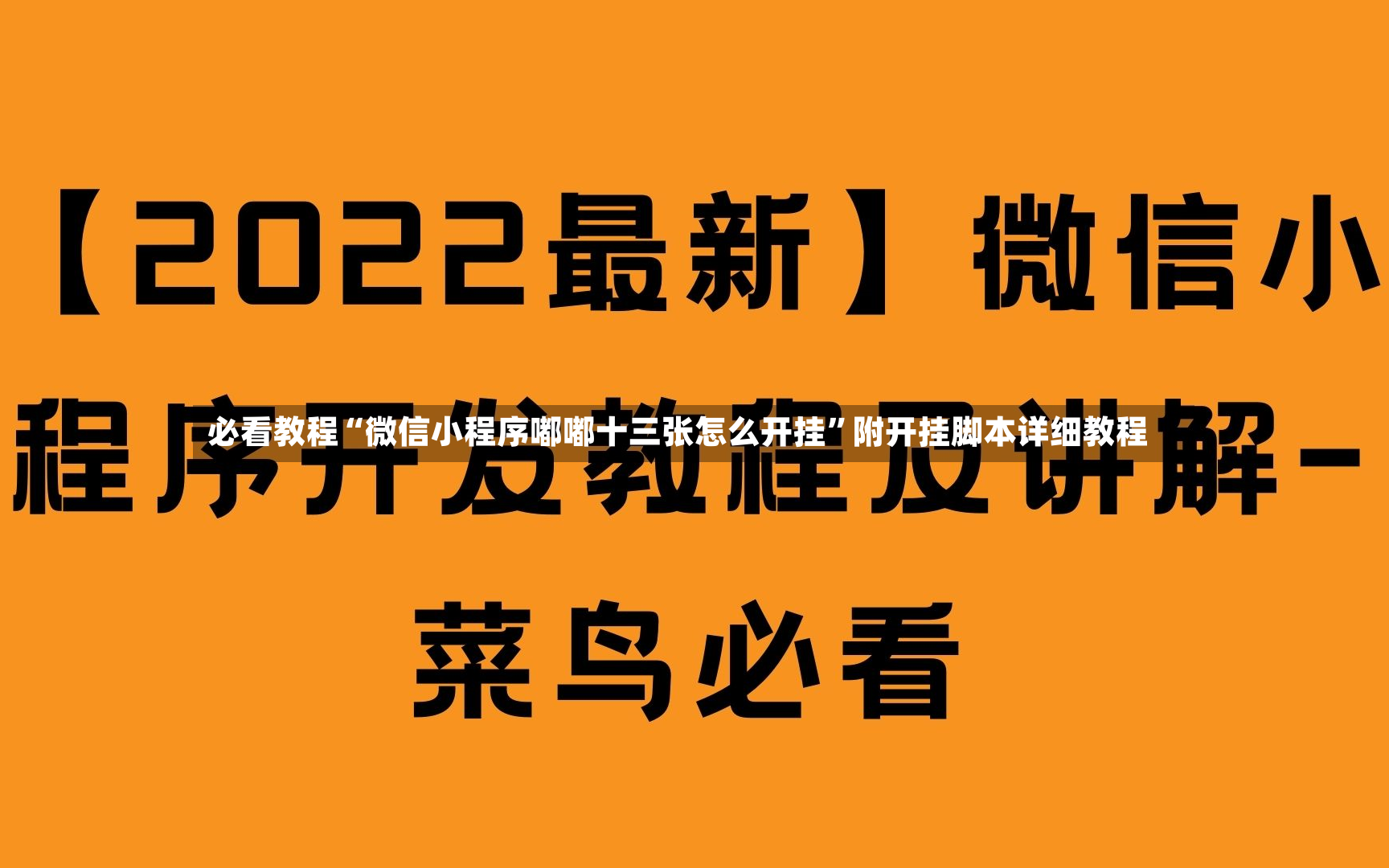 必看教程“微信小程序嘟嘟十三张怎么开挂”附开挂脚本详细教程