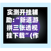 实测开挂辅助:“新道游拼三张透视挂下载”(作弊)辅助透视教程-第2张图片
