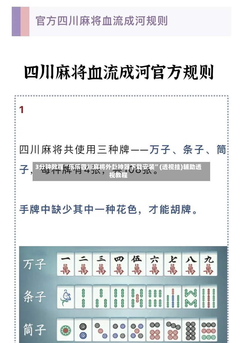 3分钟教程“乐乐四川麻将外卦神器下载安装	”(透视挂)辅助透视教程-第2张图片