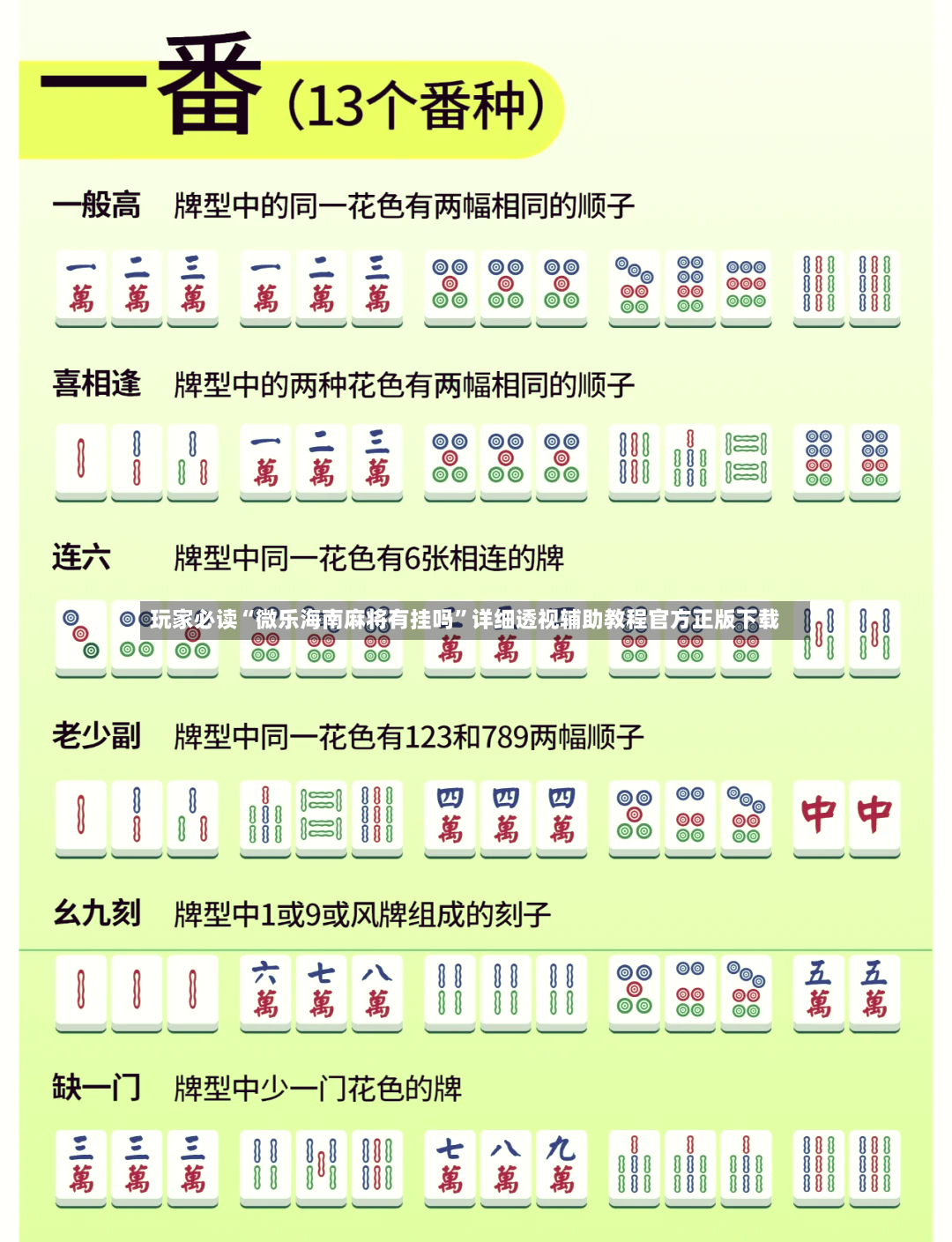 玩家必读“微乐海南麻将有挂吗”详细透视辅助教程官方正版下载-第3张图片