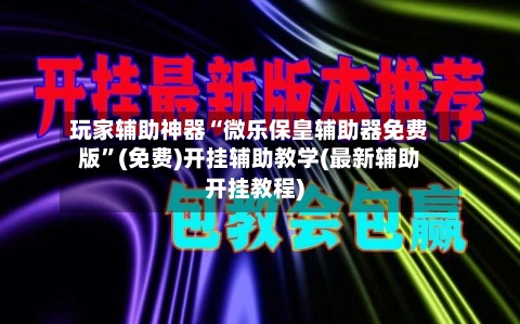 玩家辅助神器“微乐保皇辅助器免费版”(免费)开挂辅助教学(最新辅助开挂教程)