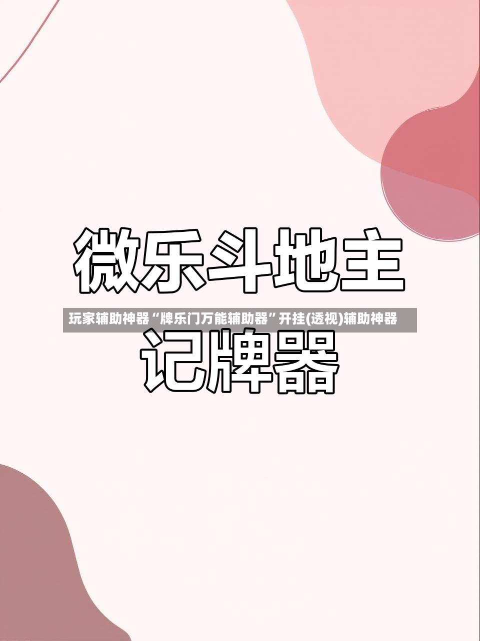 玩家辅助神器“牌乐门万能辅助器	”开挂(透视)辅助神器-第2张图片