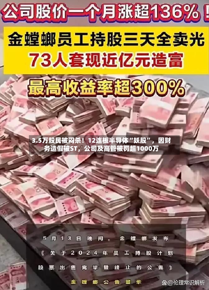 3.5万股民被闷杀！12连板半导体“妖股”，因财务造假被ST	，公司及高管被罚超1000万-第3张图片