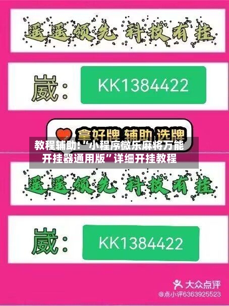 教程辅助!“小程序微乐麻将万能开挂器通用版	”详细开挂教程-第2张图片