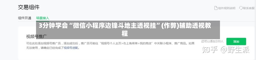 3分钟学会“微信小程序边锋斗地主透视挂”(作弊)辅助透视教程-第2张图片