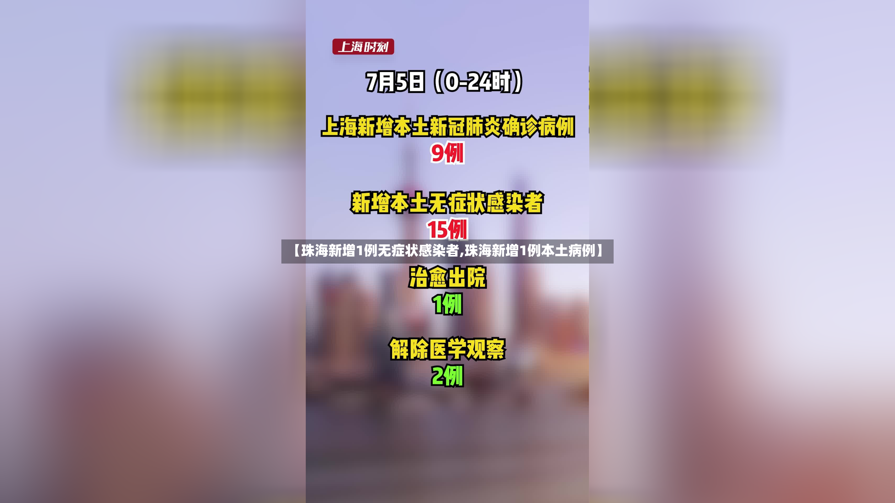 【珠海新增1例无症状感染者,珠海新增1例本土病例】