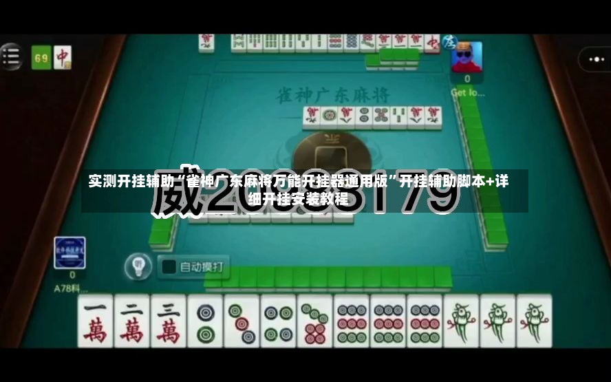 实测开挂辅助“雀神广东麻将万能开挂器通用版”开挂辅助脚本+详细开挂安装教程-第3张图片