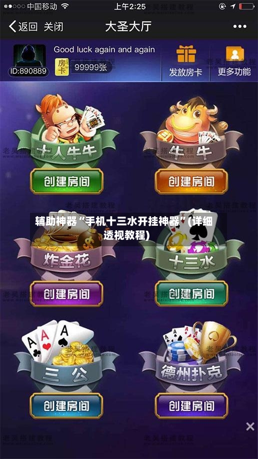 辅助神器“手机十三水开挂神器”(详细透视教程)-第3张图片