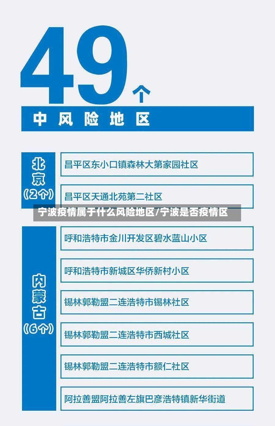 宁波疫情属于什么风险地区/宁波是否疫情区-第2张图片