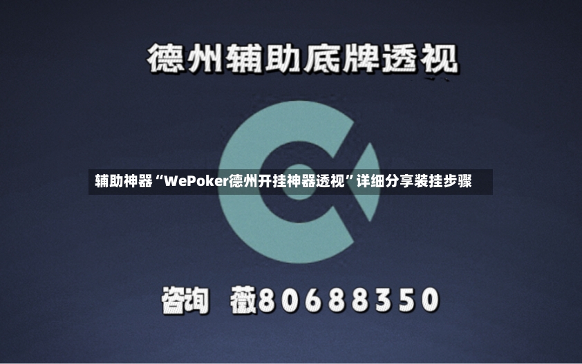 辅助神器“WePoker德州开挂神器透视”详细分享装挂步骤