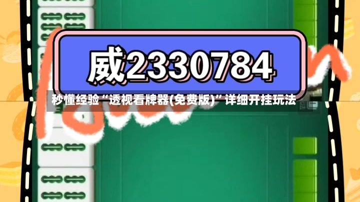 秒懂经验“透视看牌器(免费版)”详细开挂玩法-第3张图片