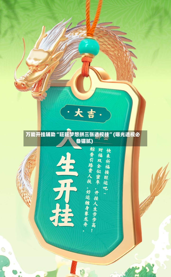 万能开挂辅助“旺旺梦想拼三张透视挂”(曝光透视必备猫腻)-第3张图片