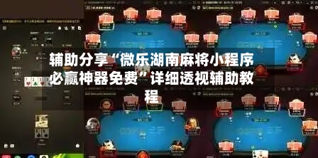 辅助分享“微乐湖南麻将小程序必赢神器免费”详细透视辅助教程-第2张图片