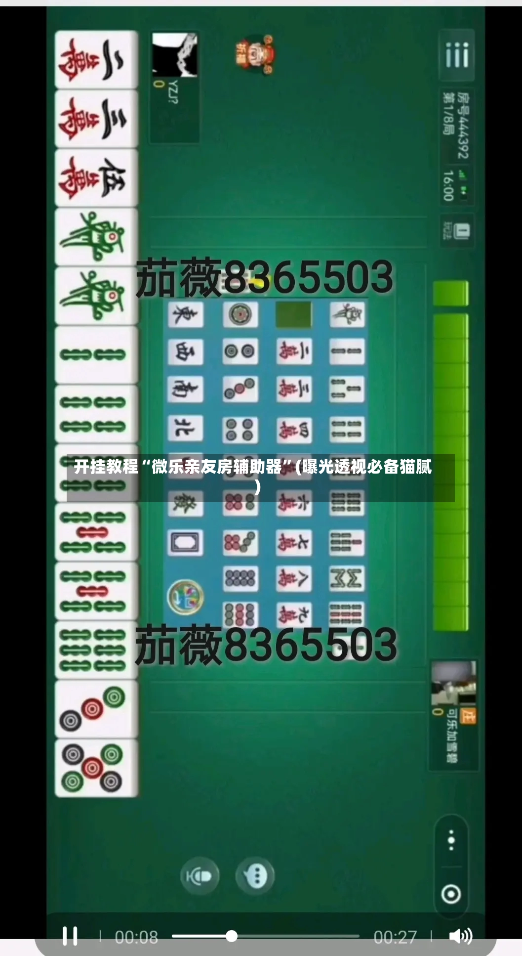 开挂教程“微乐亲友房辅助器”(曝光透视必备猫腻)