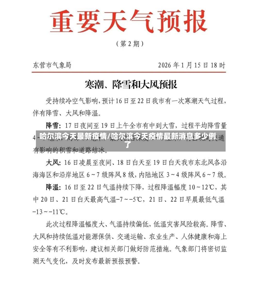 哈尔滨今天最新疫情/哈尔滨今天疫情最新消息多少例了