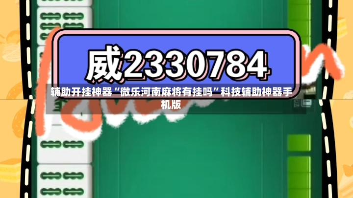 辅助开挂神器“微乐河南麻将有挂吗”科技辅助神器手机版-第3张图片