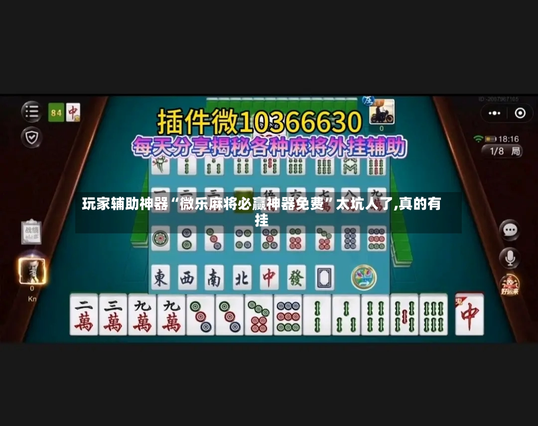 玩家辅助神器“微乐麻将必赢神器免费”太坑人了,真的有挂