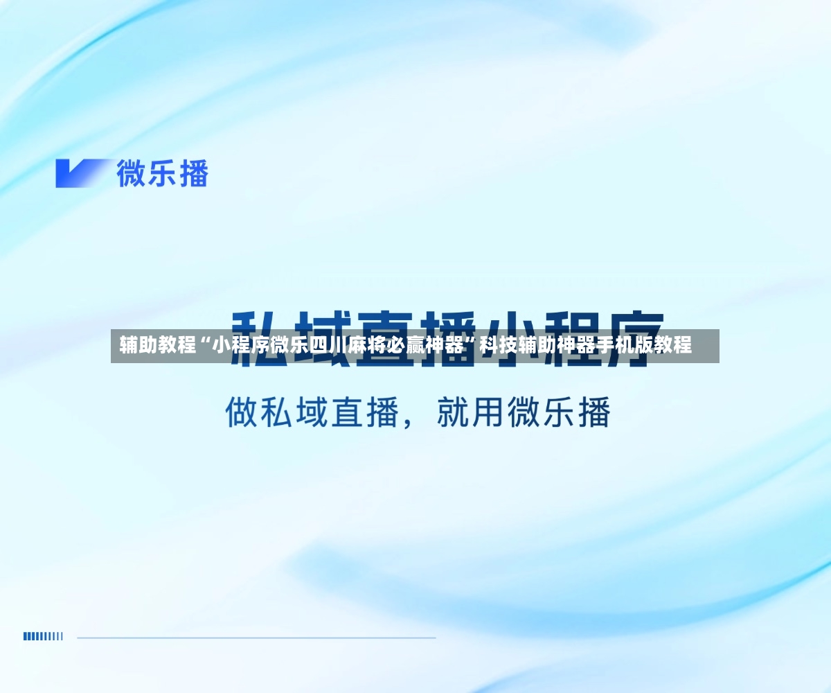 辅助教程“小程序微乐四川麻将必赢神器”科技辅助神器手机版教程-第2张图片