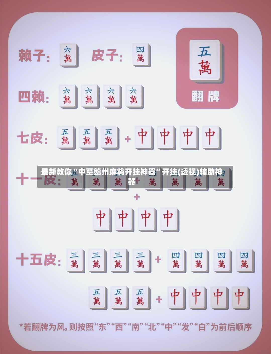 最新教你“中至赣州麻将开挂神器”开挂(透视)辅助神器-第3张图片
