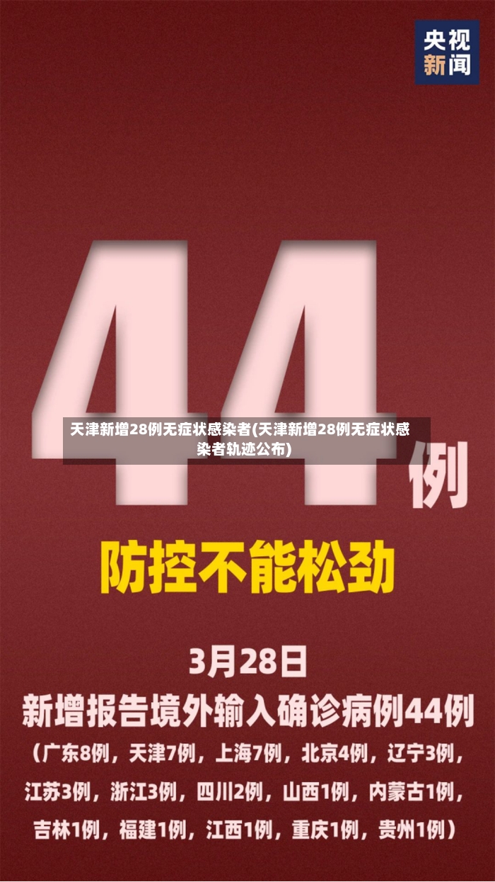 天津新增28例无症状感染者(天津新增28例无症状感染者轨迹公布)