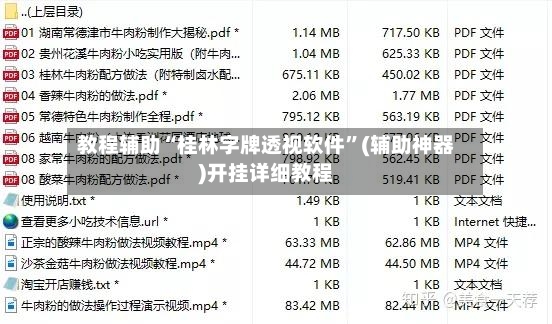 教程辅助“桂林字牌透视软件”(辅助神器)开挂详细教程-第2张图片