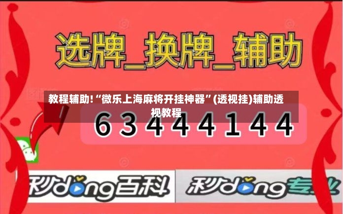 教程辅助!“微乐上海麻将开挂神器”(透视挂)辅助透视教程-第2张图片