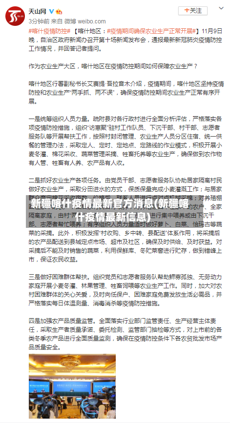 新疆喀什疫情最新官方消息(新疆喀什疫情最新信息)-第2张图片
