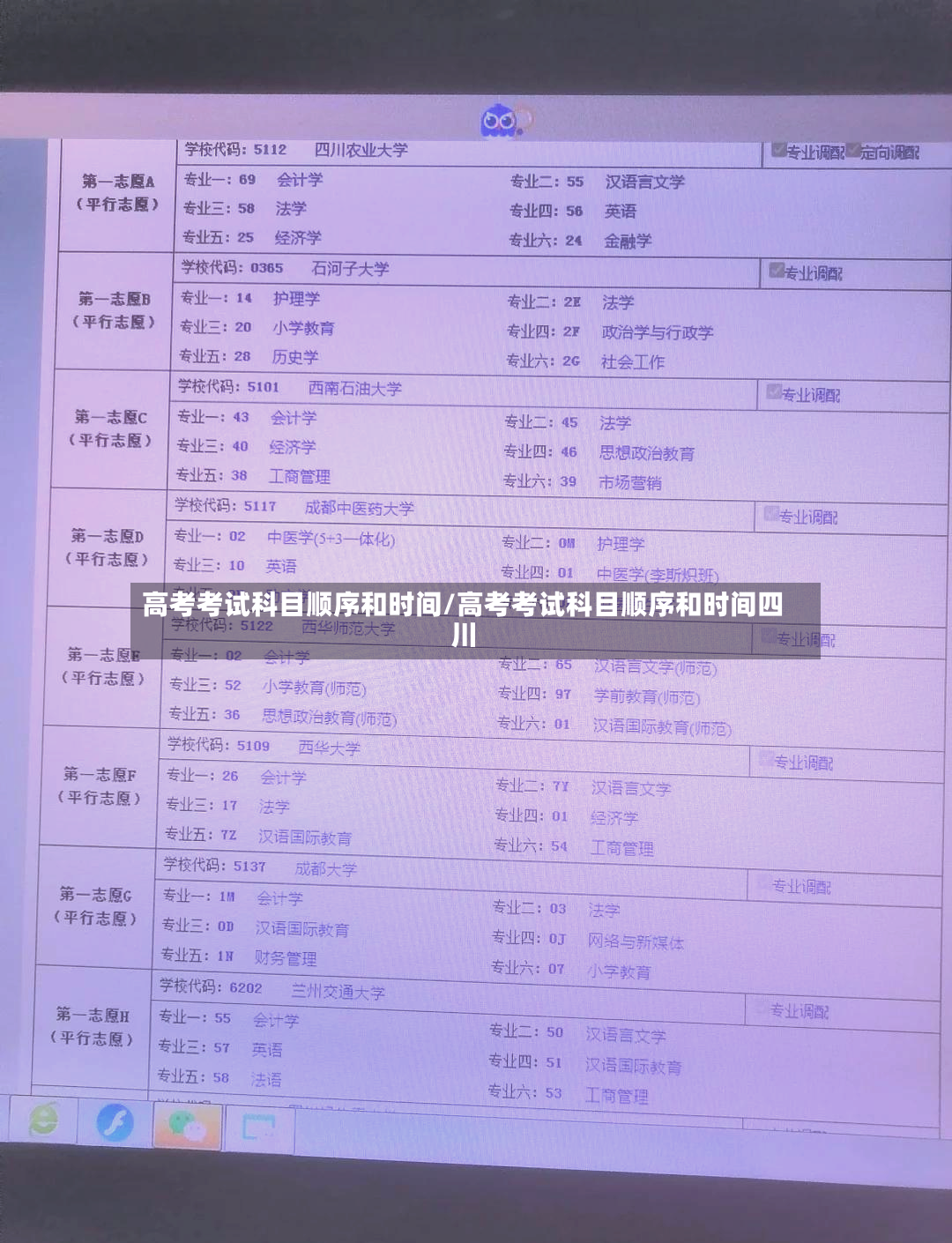 高考考试科目顺序和时间/高考考试科目顺序和时间四川