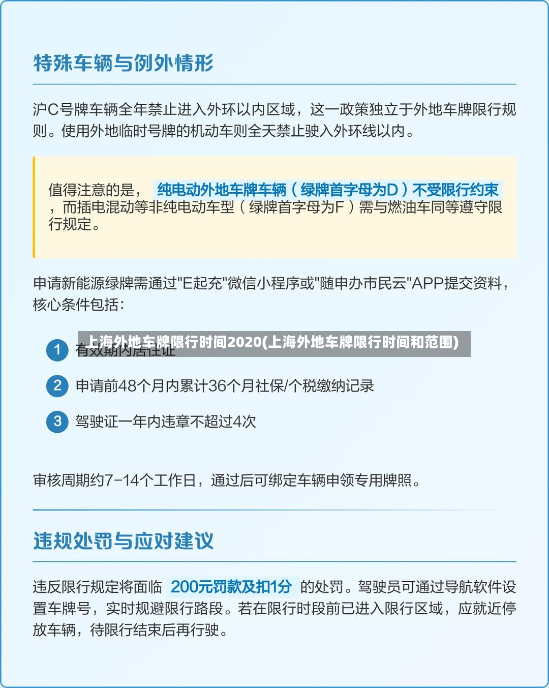 上海外地车牌限行时间2020(上海外地车牌限行时间和范围)-第2张图片