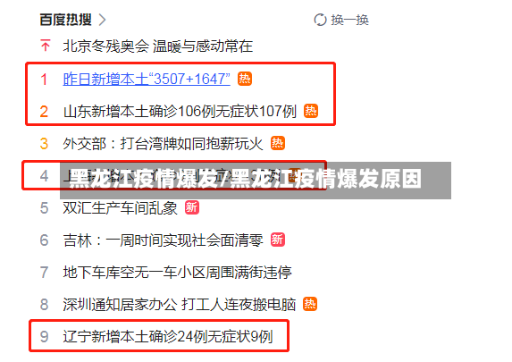 黑龙江疫情爆发/黑龙江疫情爆发原因-第2张图片