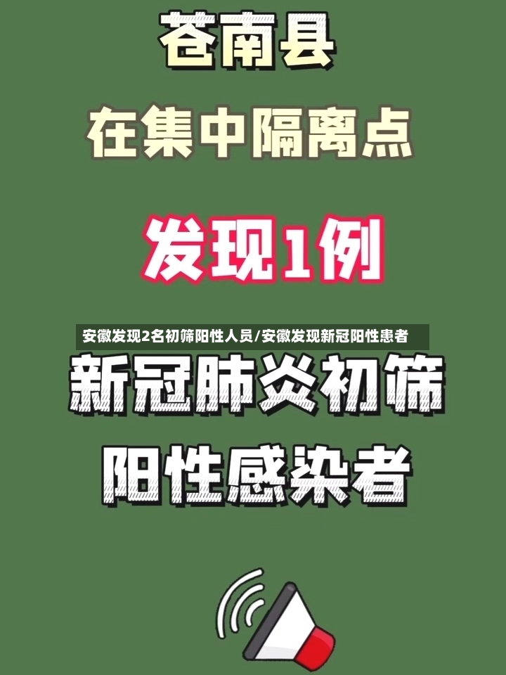 安徽发现2名初筛阳性人员/安徽发现新冠阳性患者-第3张图片