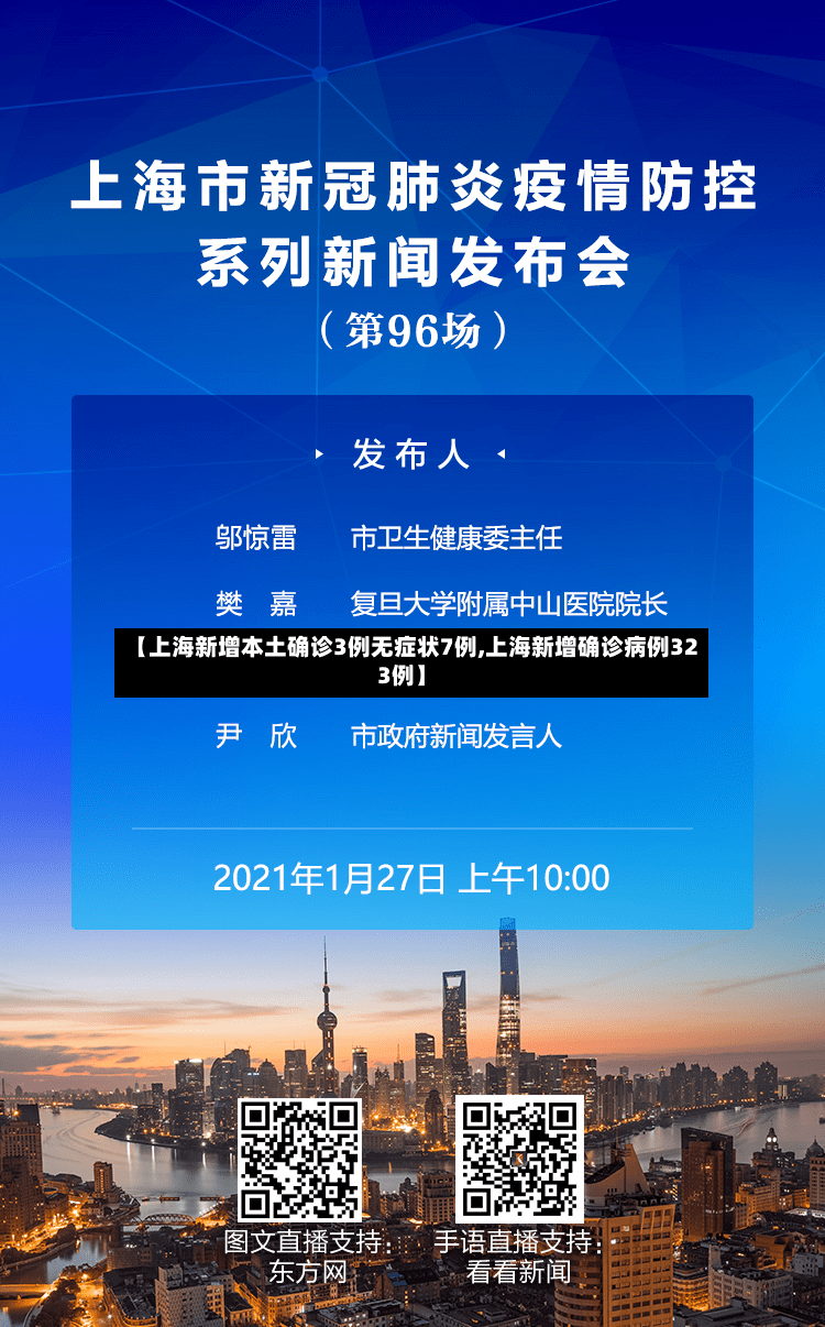 【上海新增本土确诊3例无症状7例,上海新增确诊病例323例】