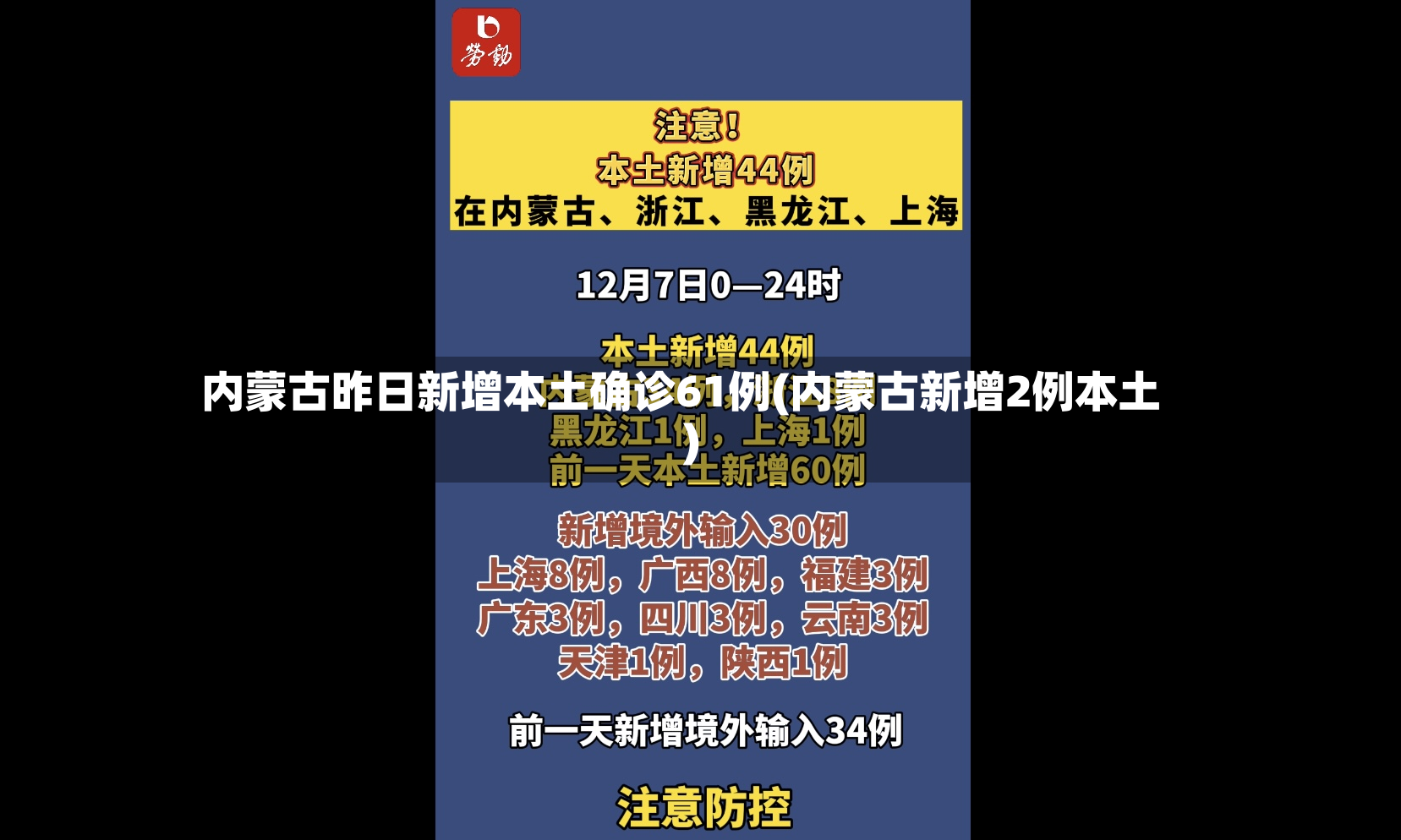 内蒙古昨日新增本土确诊61例(内蒙古新增2例本土)