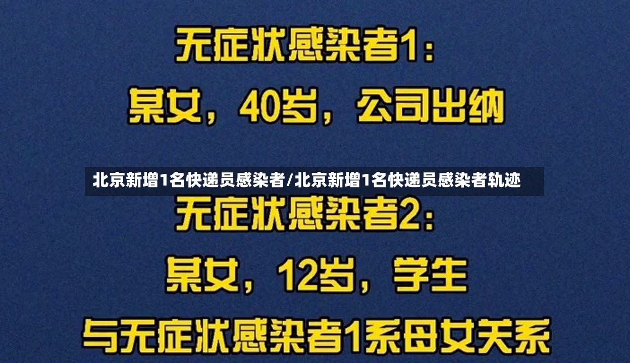 北京新增1名快递员感染者/北京新增1名快递员感染者轨迹-第2张图片