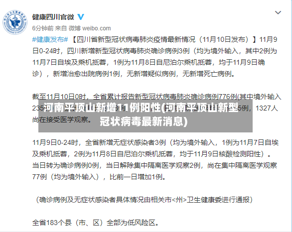 河南平顶山新增11例阳性(河南平顶山新型冠状病毒最新消息)