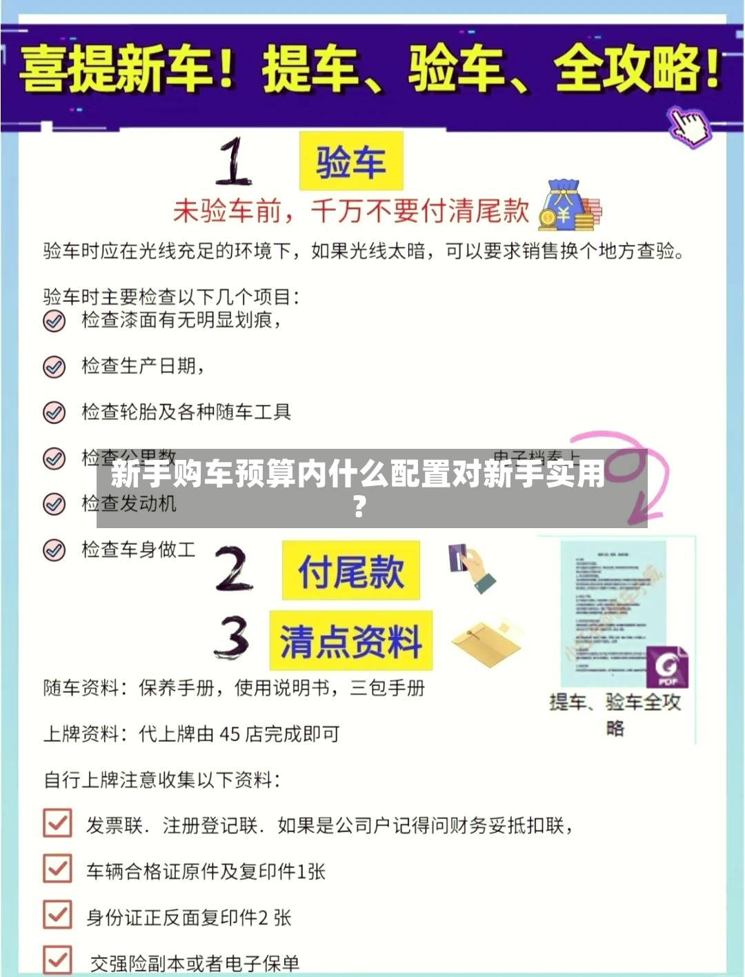 新手购车预算内什么配置对新手实用？-第2张图片