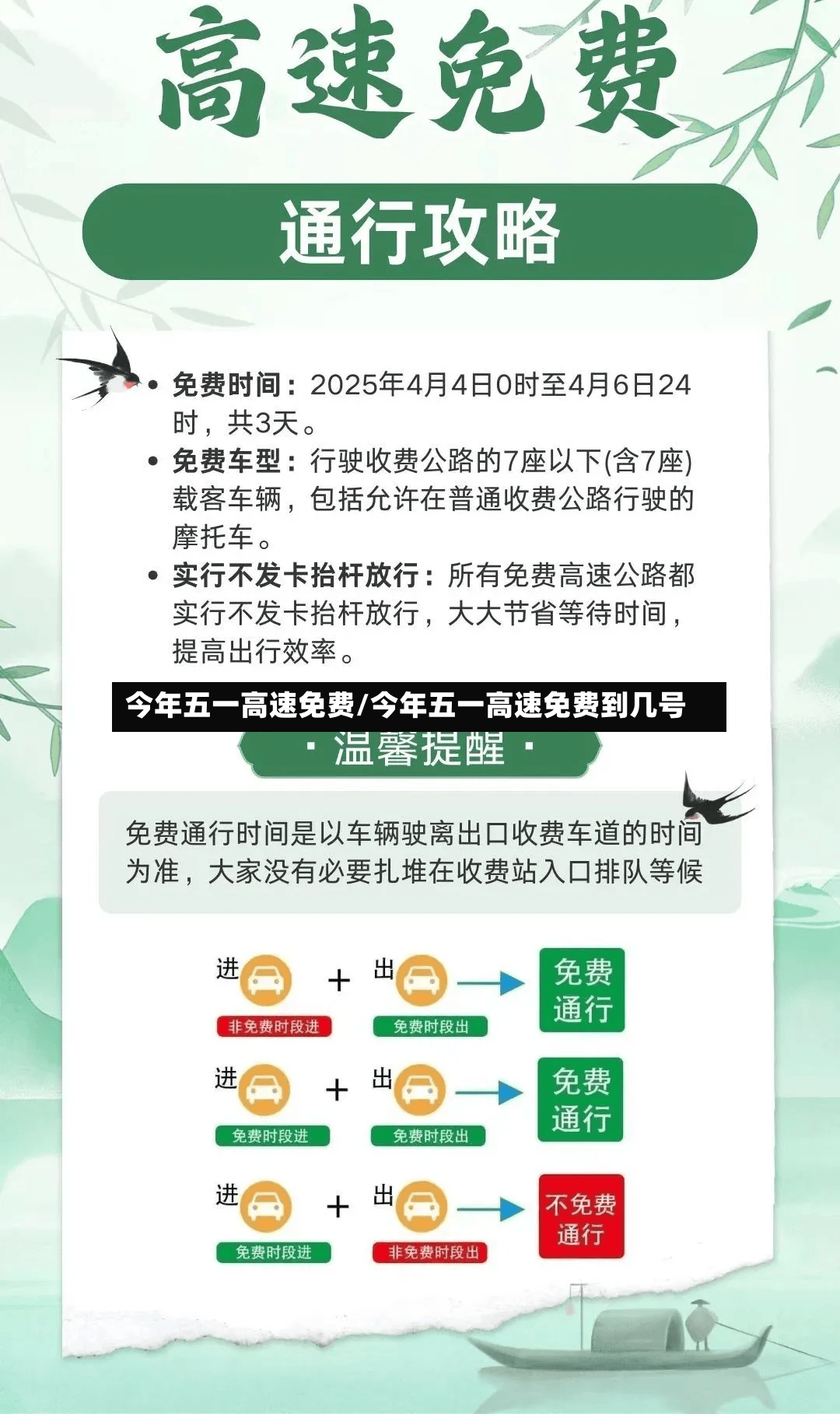 今年五一高速免费/今年五一高速免费到几号