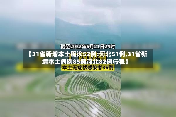 【31省新增本土确诊52例:河北51例,31省新增本土病例85例河北82例行程】-第2张图片