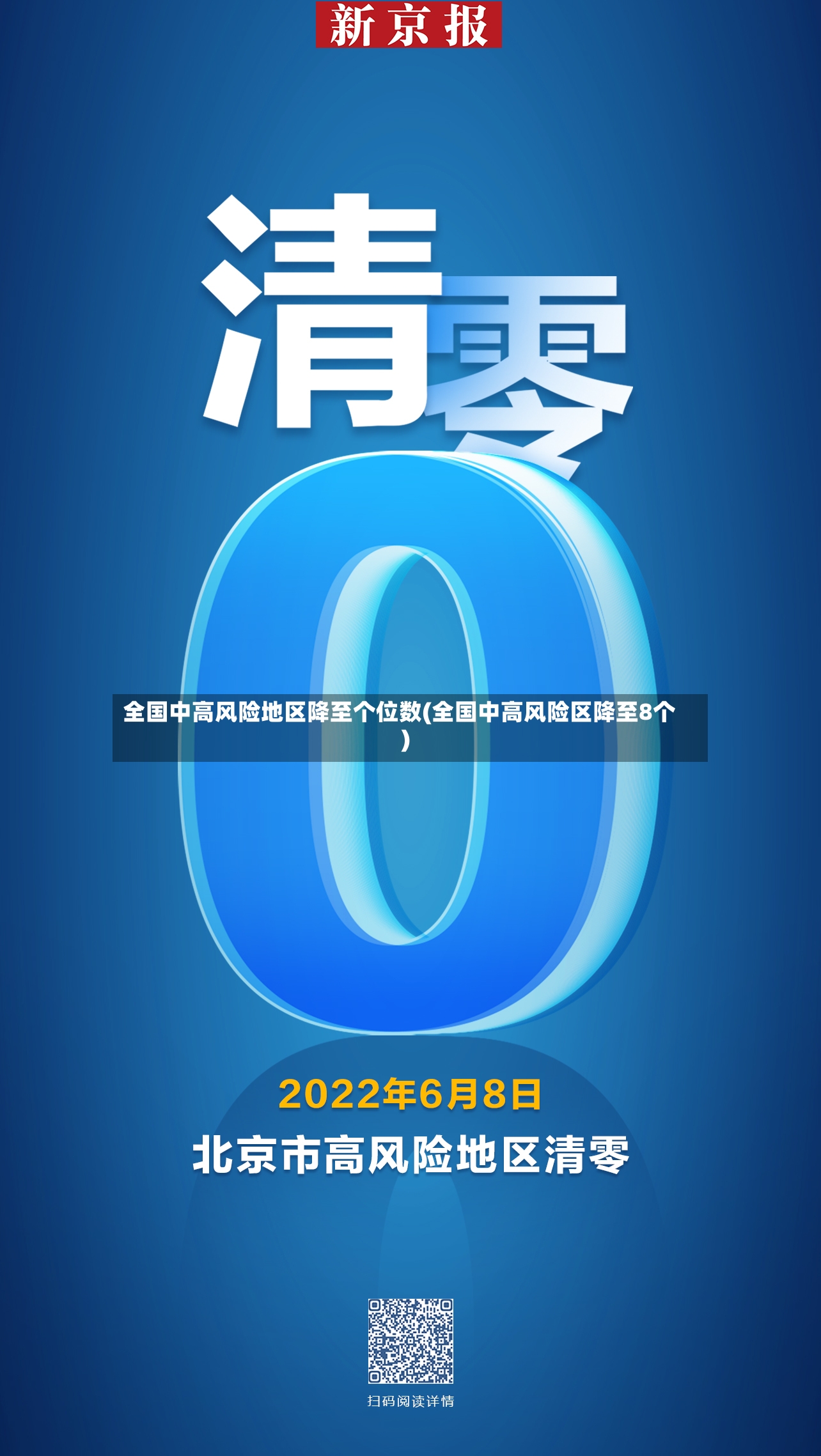 全国中高风险地区降至个位数(全国中高风险区降至8个)