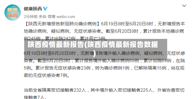 陕西疫情最新报告(陕西疫情最新报告数据)